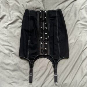 Dion Lee Black garter skirt
